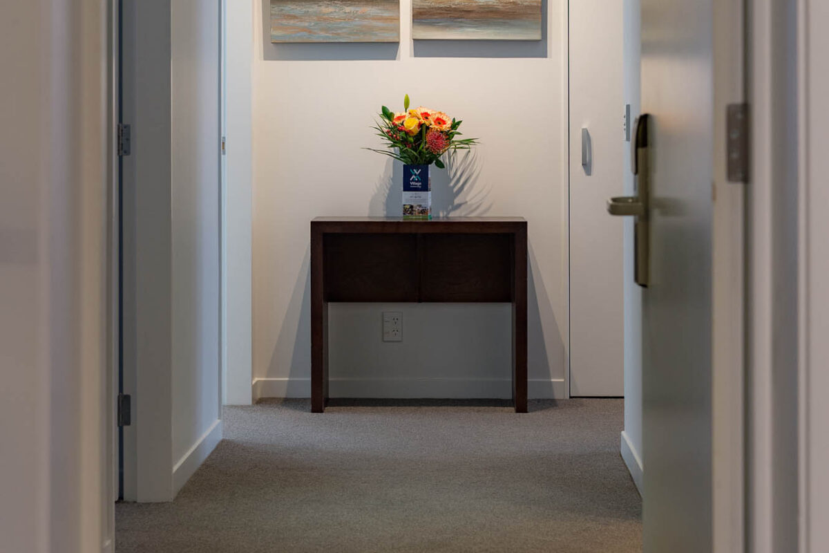 Hallway - Boulcott Suites 2 Bedroom Apartment South Tower For Village Accommodation Group. Photo credit: Stephen A’Court. COPYRIGHT ©Stephen A’Court