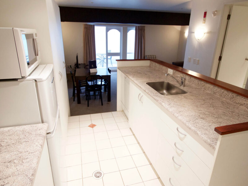 Kitchen + Lounge - Willis Village 2 Bedroom Apartment