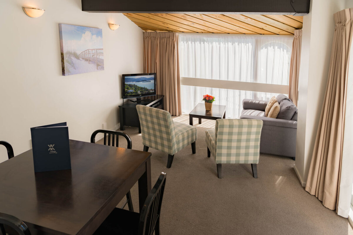 Lounge + Dining - Willis Village 2 Bedroom Apartment For Village Accommodation Group. Photo credit: Stephen A’Court. COPYRIGHT ©Stephen A’Court