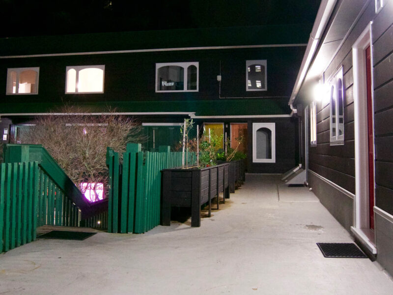 Outdoor Walkway - Willis Village Garden Apartments