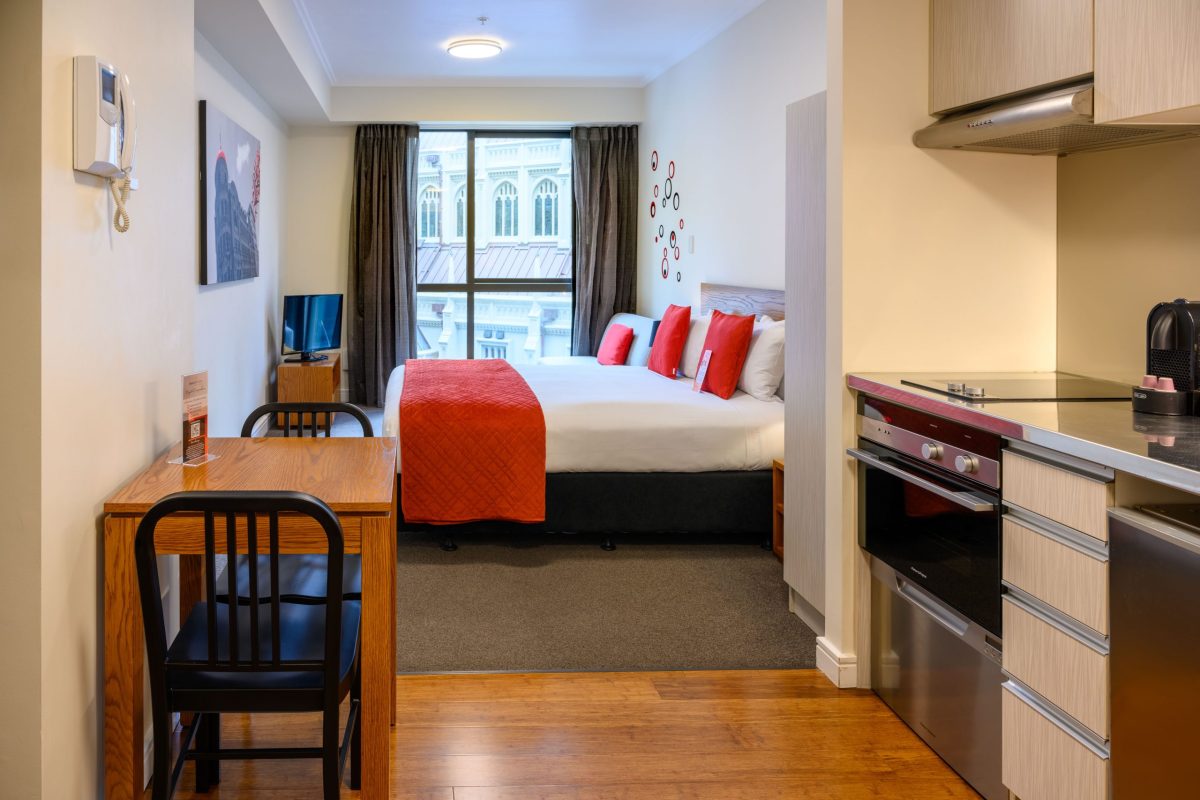 Boulcott Suites Wellington Boulcott Suites Wellington, May 2023, O'Reily Avenue. Photo credit: Stephen A’Court.